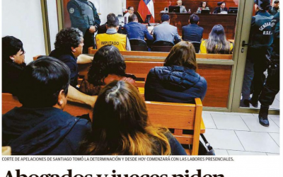 Abogados y jueces piden retornar a la presencialidad